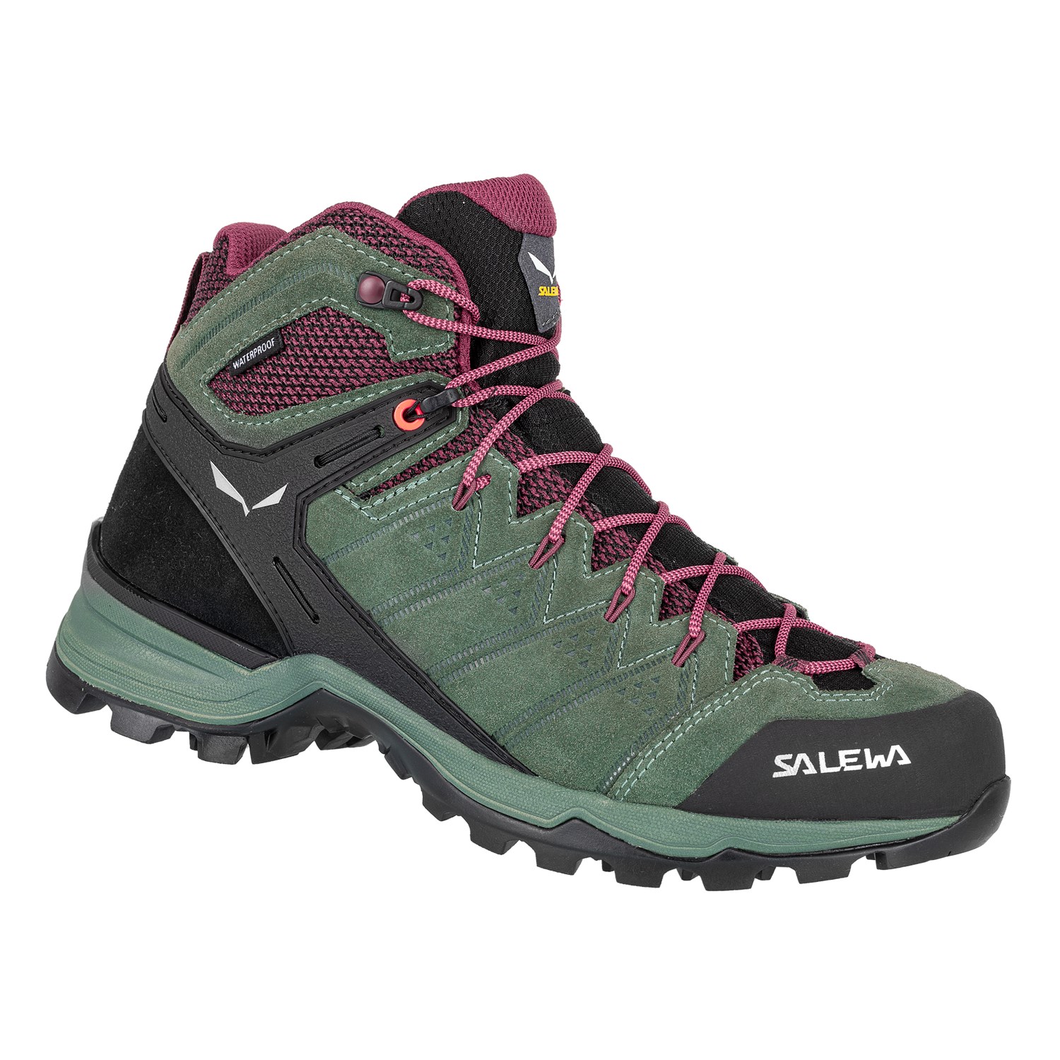 Zapatillas Trekking Mujer Chile - Salewa Alp Mate Mid Waterproof - Verde - DQFO-35694